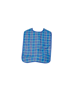 Washable Bib, 70cm Blue Check