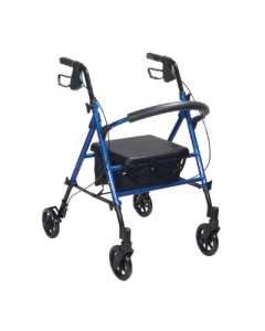 R8 Lightweight 4 Wheel Rollator with Adjustable Height Seat