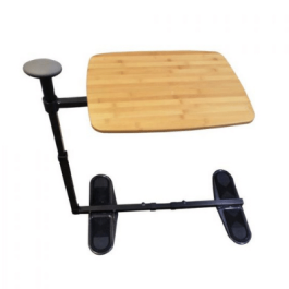Swivel tray outlet for recliner